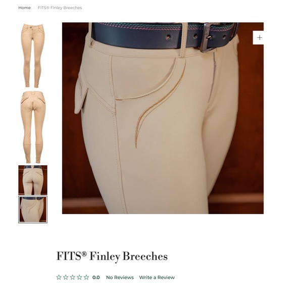 NWT FITS Finely Breeches in Straw Size Medium - Picture 3 of 3